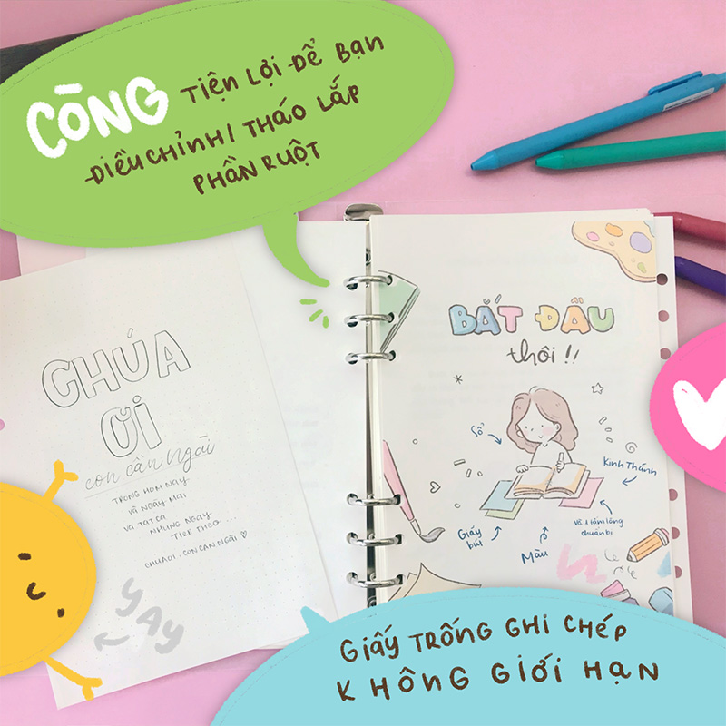 Sổ Truyện Kinh Thánh In Màu Giấy Vẽ Cao Cấp của DORIS Ong