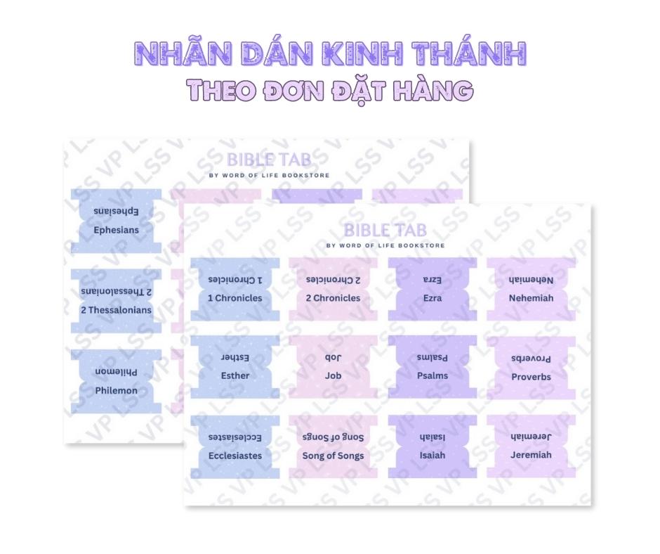 Nhãn dán Kinh thánh Thiết Kế Theo Yêu Cầu Với Chất Liệu Cao Cấp Có Cán Màng Bảo Vệ, Chống Thấm Nước