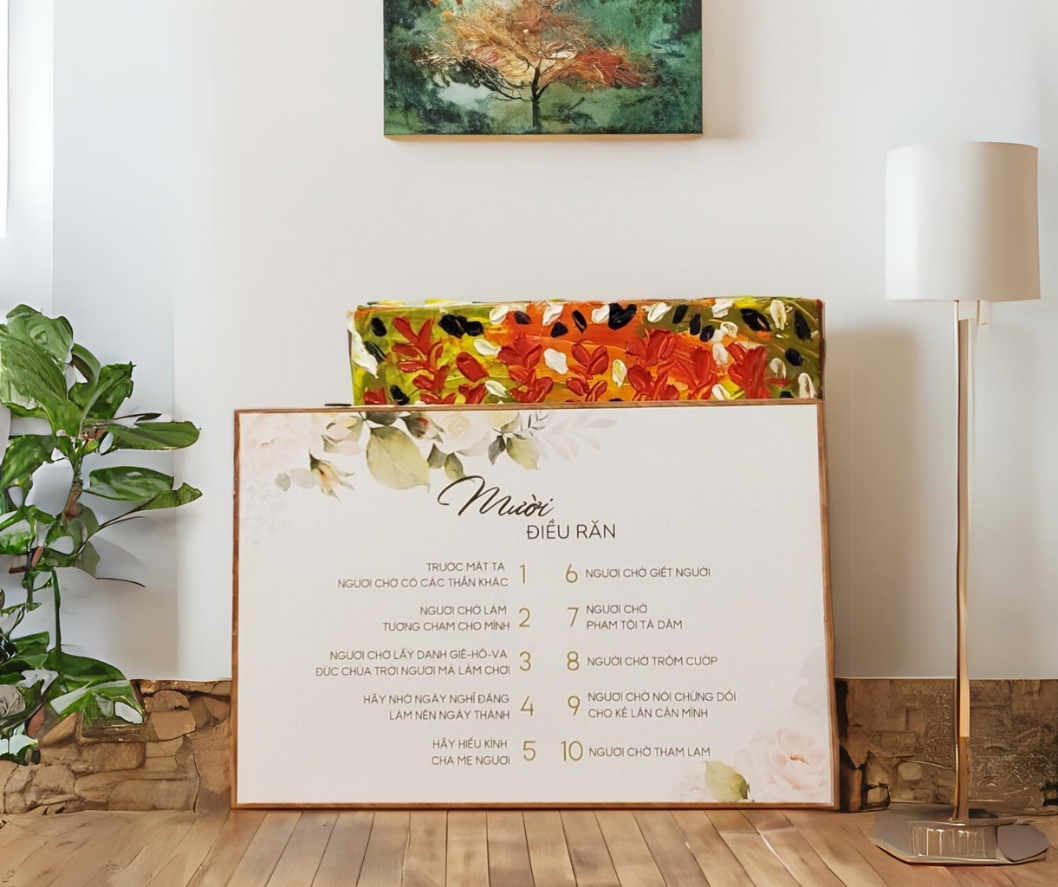 Tranh Canvas 10 Điều Răn Của Chúa 40*60 Thiết Kế Sang Trọng Hiện Đại