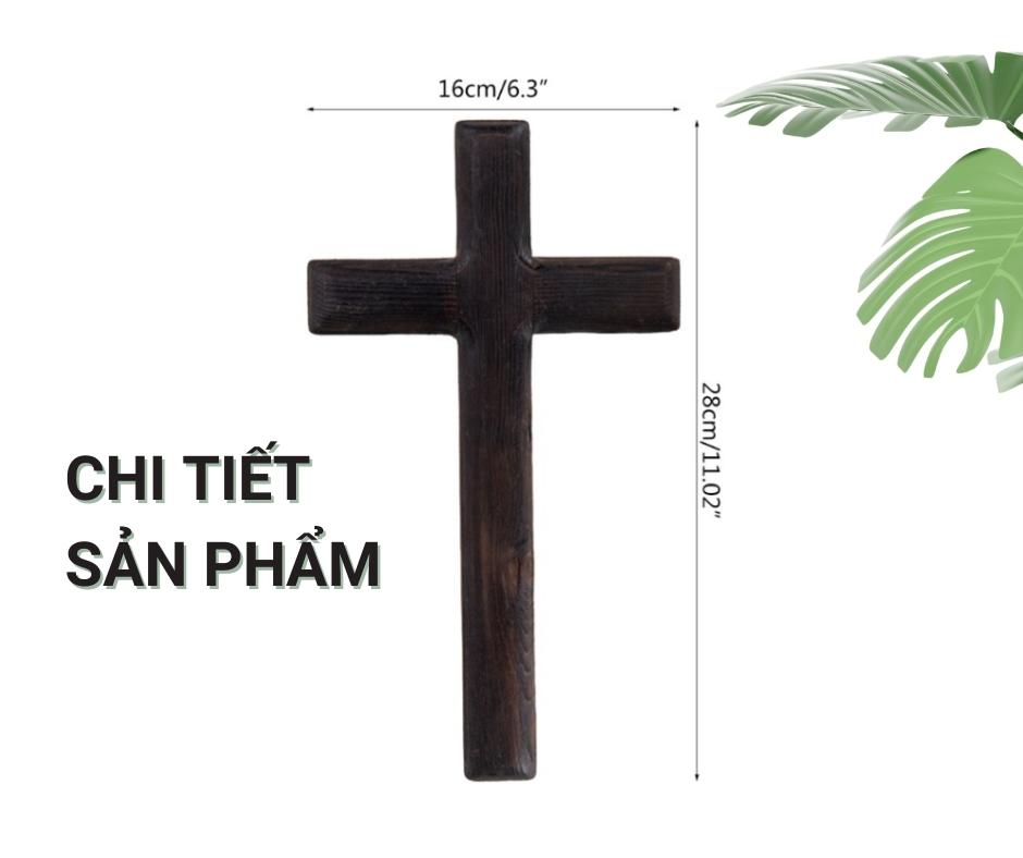 Thập tự giá Gỗ Cơ Đốc -Decor rất đẹp Kích thước 28x16Cm