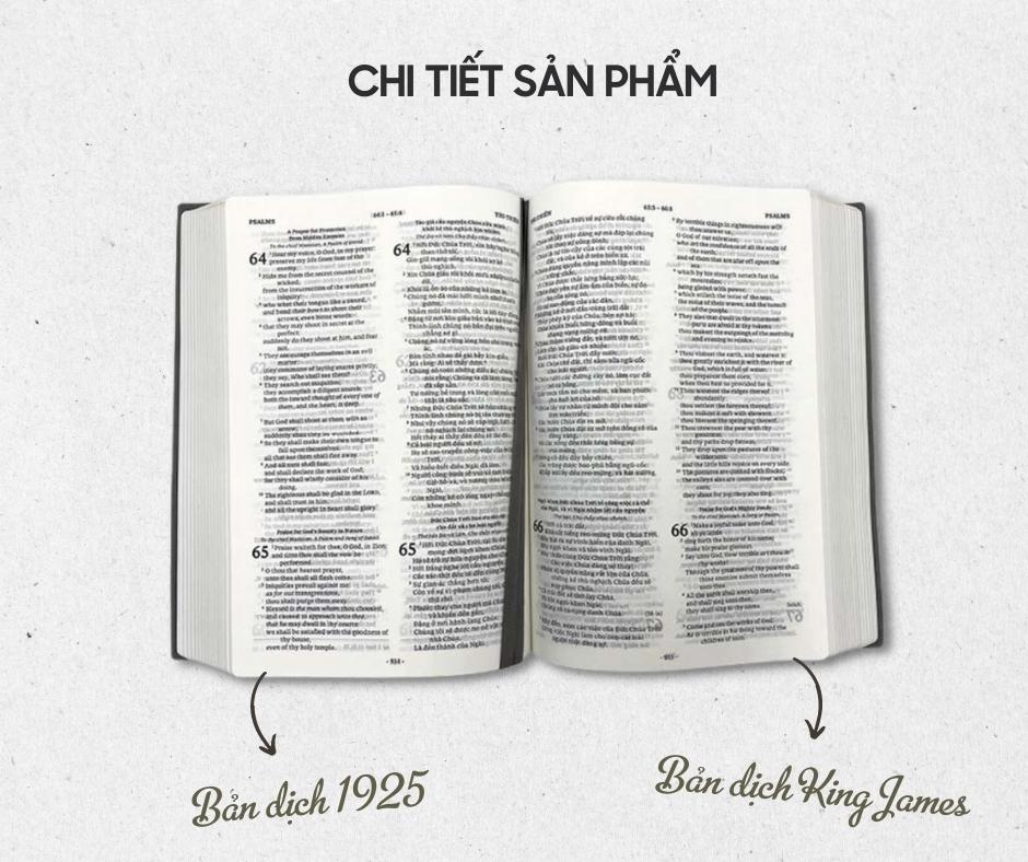 Kinh thánh song ngữ Anh-Việt bản King James- 1925 Truyền Thống Mạ Bạc Cao Cấp