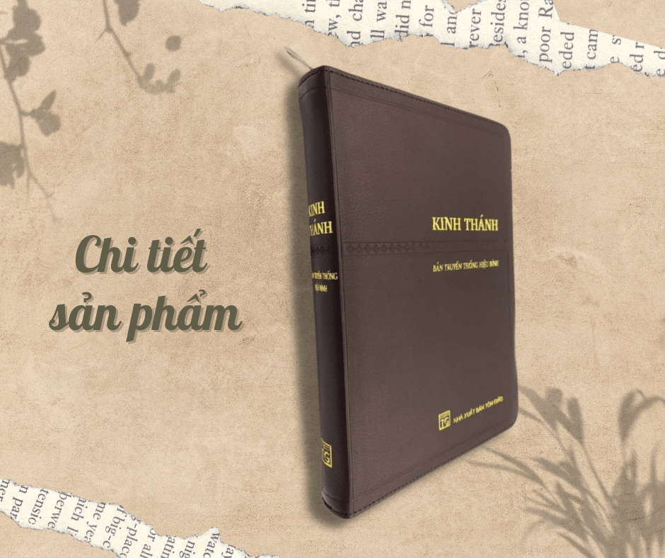 Kinh Thánh trọn bộ bản truyền thống hiệu đính 2010 có khoá kéo, kích thước 16cm x 23cm