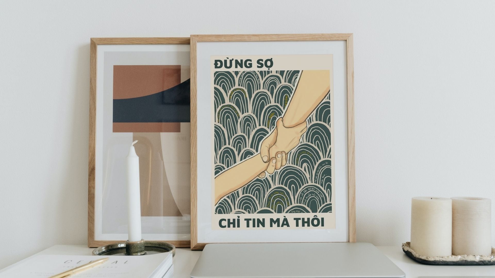 Tranh cơ đốc in decor treo tường A4, A3 phong cách hiện đại, đơn giản