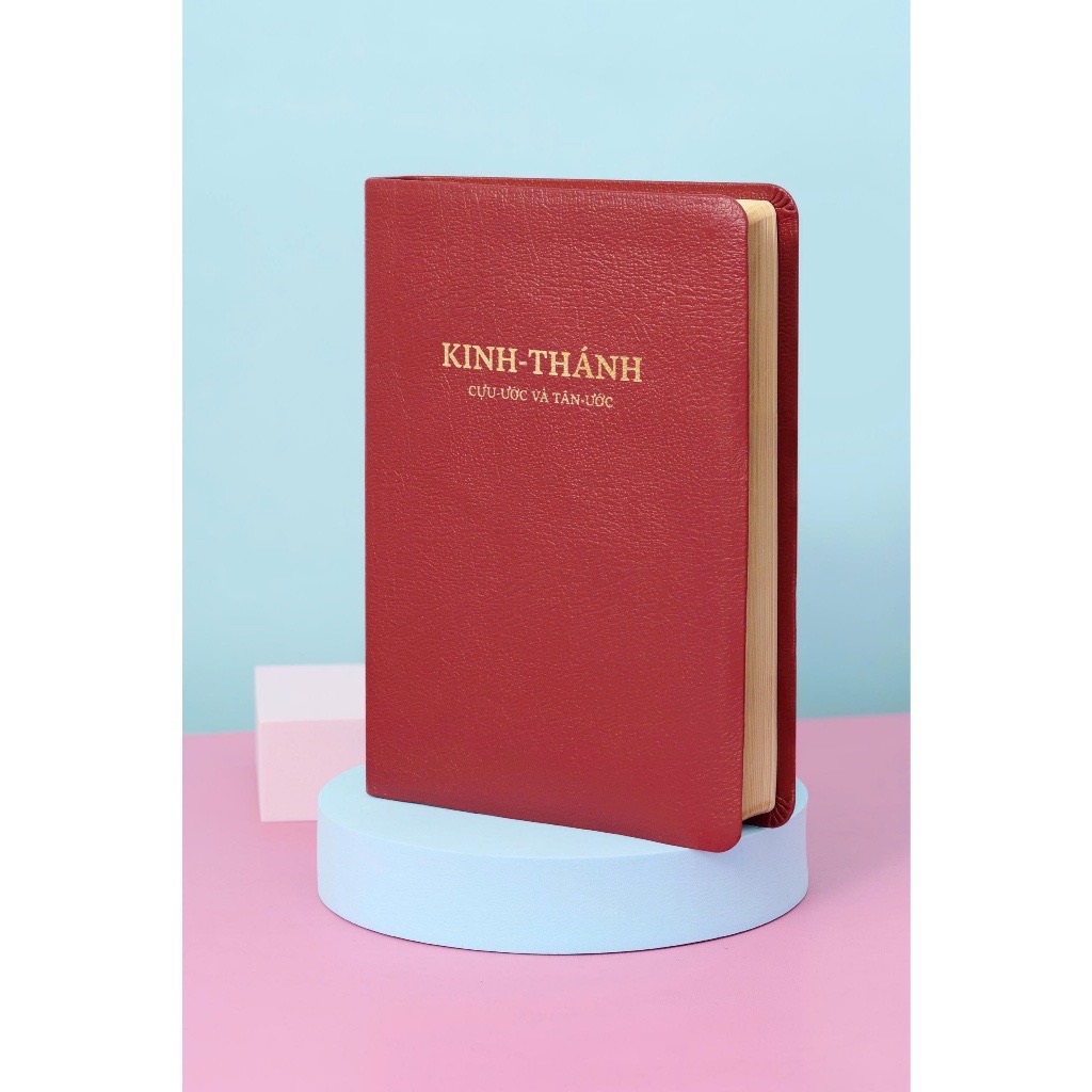Bìa đỏ - mạ vàng - Kinh thánh 1925 khổ lớn 14x21cm in tại Hàn Quốc