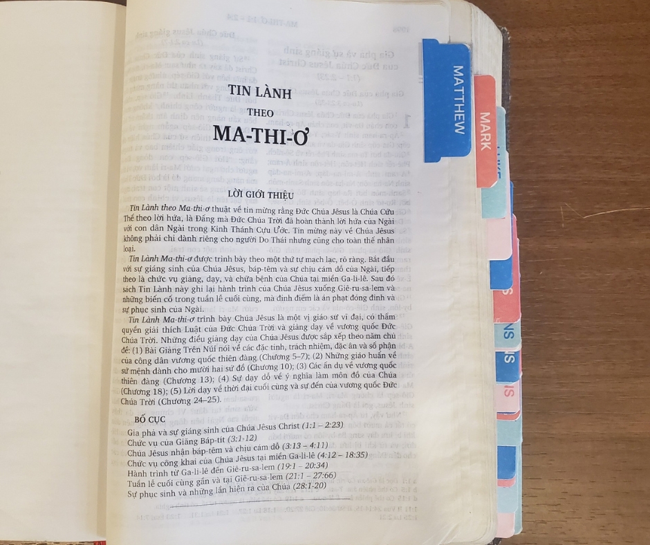 Nhãn dán Kinh Thánh trọn bộ 66 sách bản Tiếng Anh màu Pastel (English Bible Tabs)