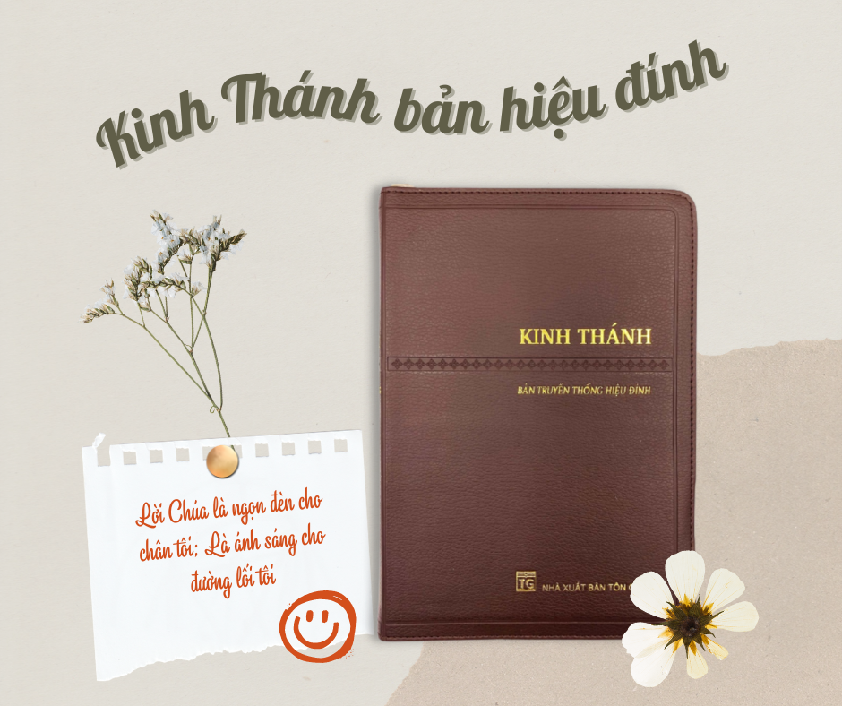 Kinh Thánh trọn bộ bản truyền thống hiệu đính 2010 có khoá kéo, kích thước 16cm x 23cm