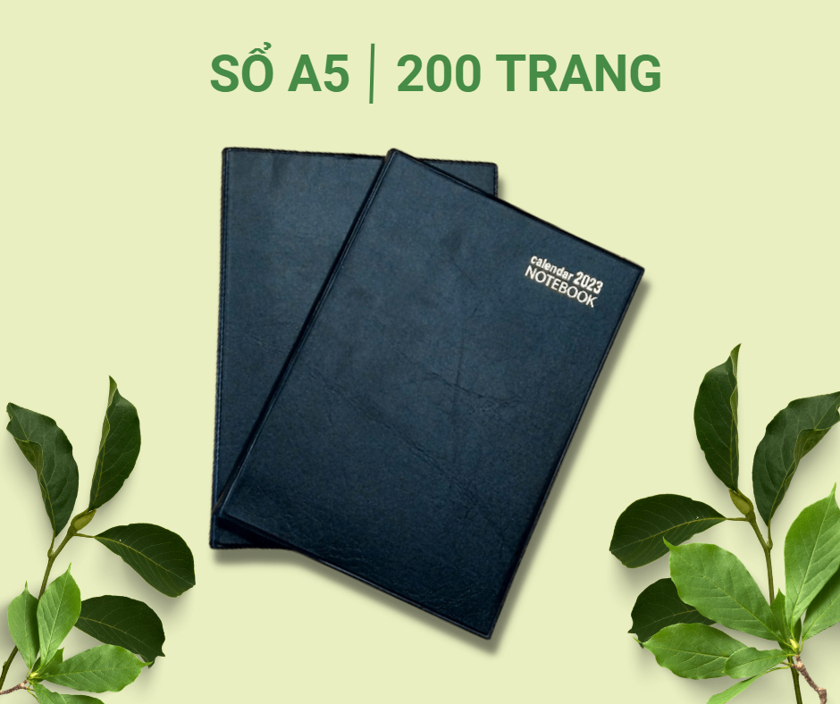 Sổ Ghi Chép Cơ Đốc Bìa Giả Da Khổ A5 - Bìa Đen, Giấy đẹp, Câu Gốc Từng Trang (NoteBook 2023)