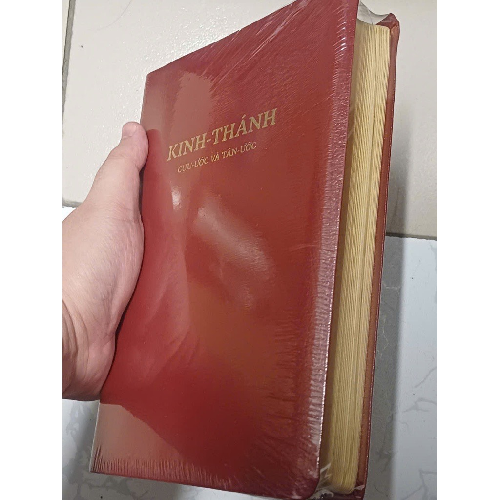 Bìa đỏ - mạ vàng - Kinh thánh 1925 khổ lớn 14x21cm in tại Hàn Quốc