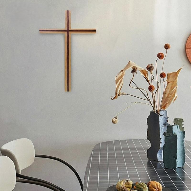 Thập tự giá gỗ 2 màu 26x13cm decor rất đẹp