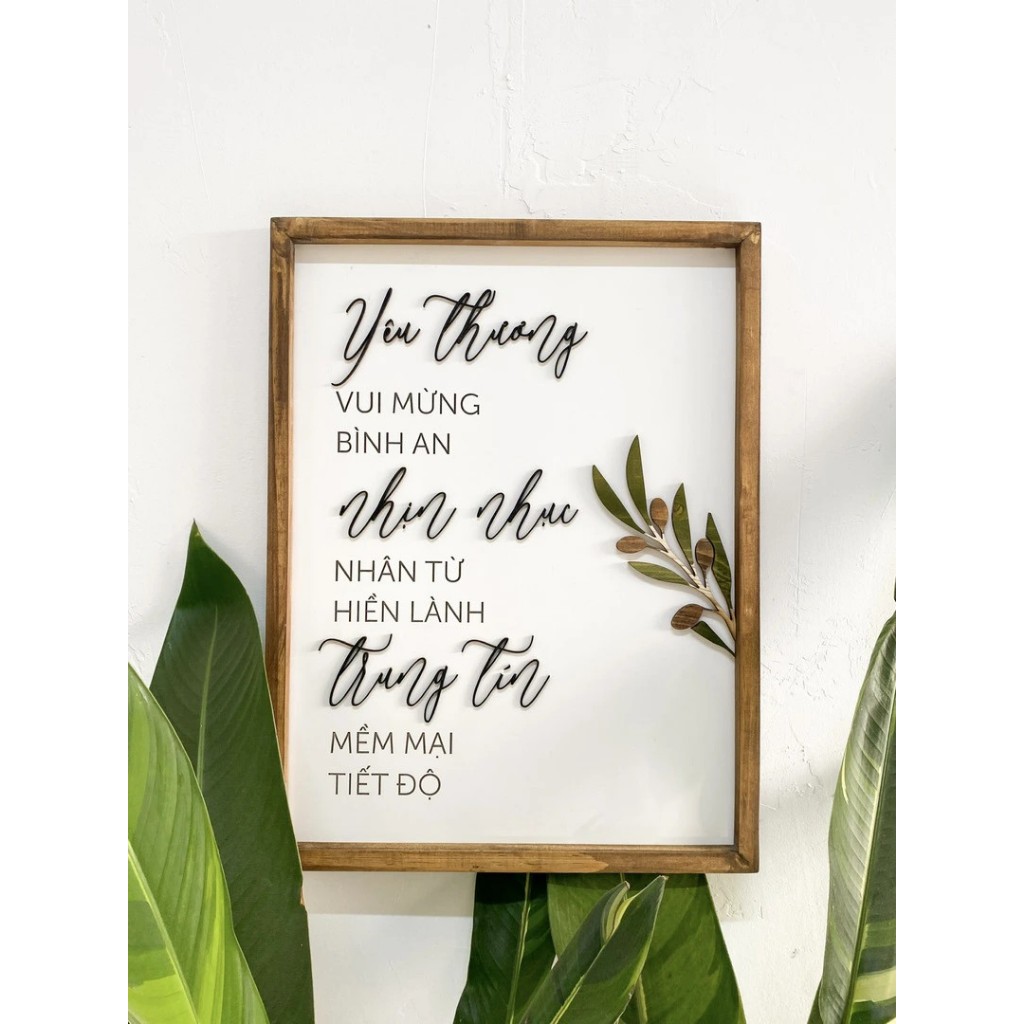 [Faithworks] Tranh gỗ Câu gốc 9 bông trái thánh linh - 30x40cm