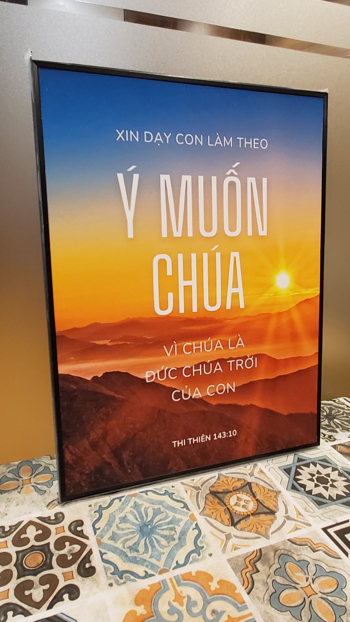 Tranh Canvas Lời Chúa Tuyệt Đẹp 30*40 Thi Thiên 143:10