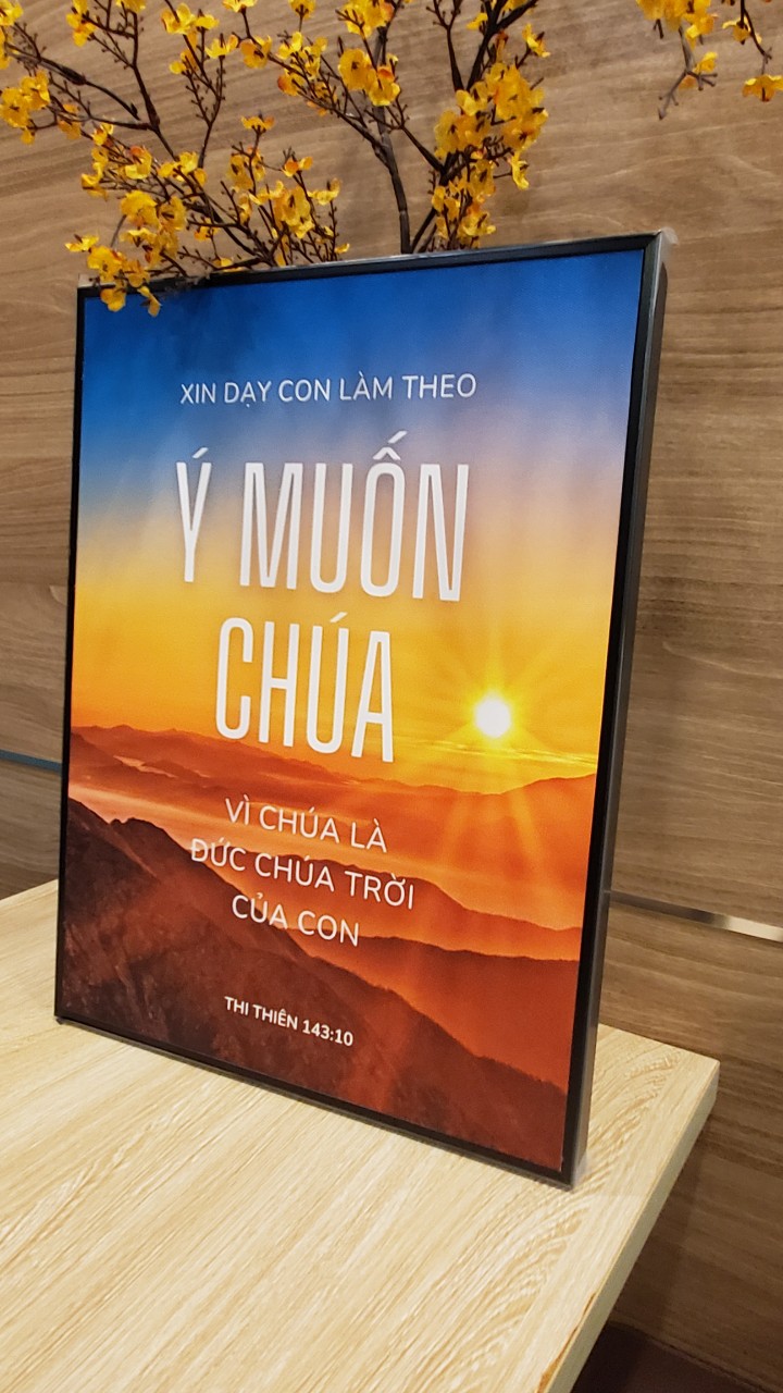 Tranh Canvas Lời Chúa Tuyệt Đẹp 30*40 Thi Thiên 143:10