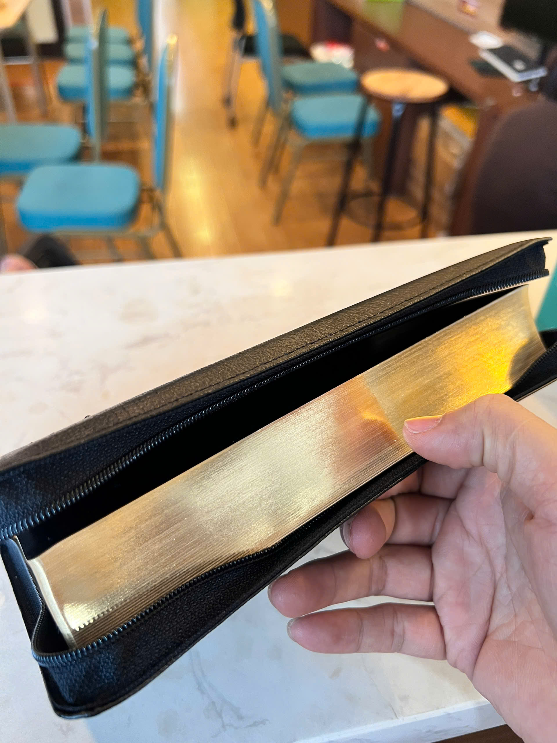 [Mạ vàng- Có khoá kéo] Kinh thánh 1925 khổ lớn 14,5x21Cm nhập khẩu Hàn Quốc