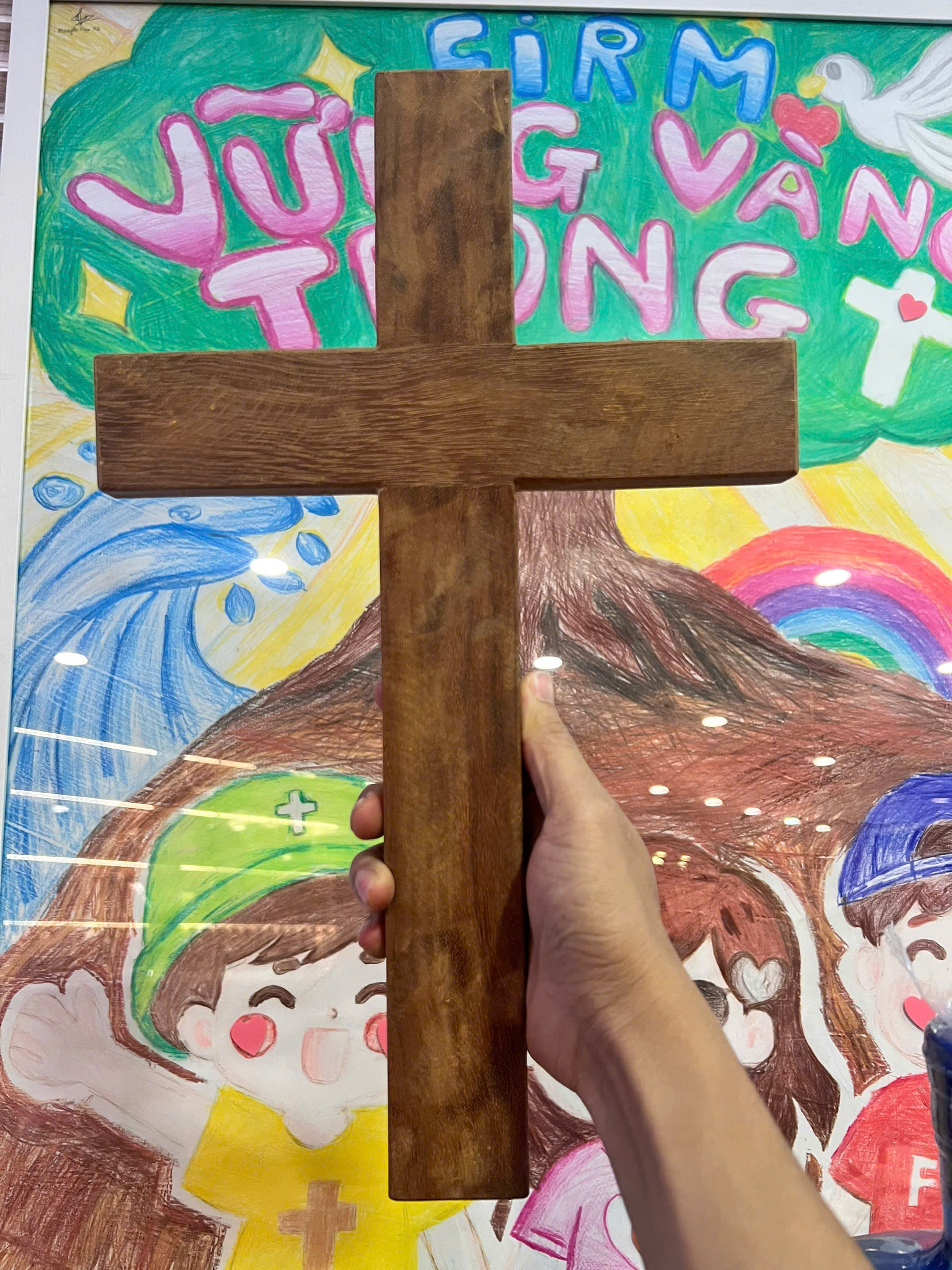 [Gỗ Lim] Thập Tự Giá 25x40Cm (mặt 5Cm dày 2Cm)