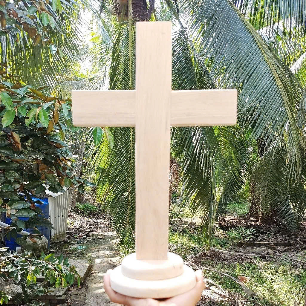 [Gỗ Dừa, gỗ Quao Trắng] Thập tự thánh giá treo tường