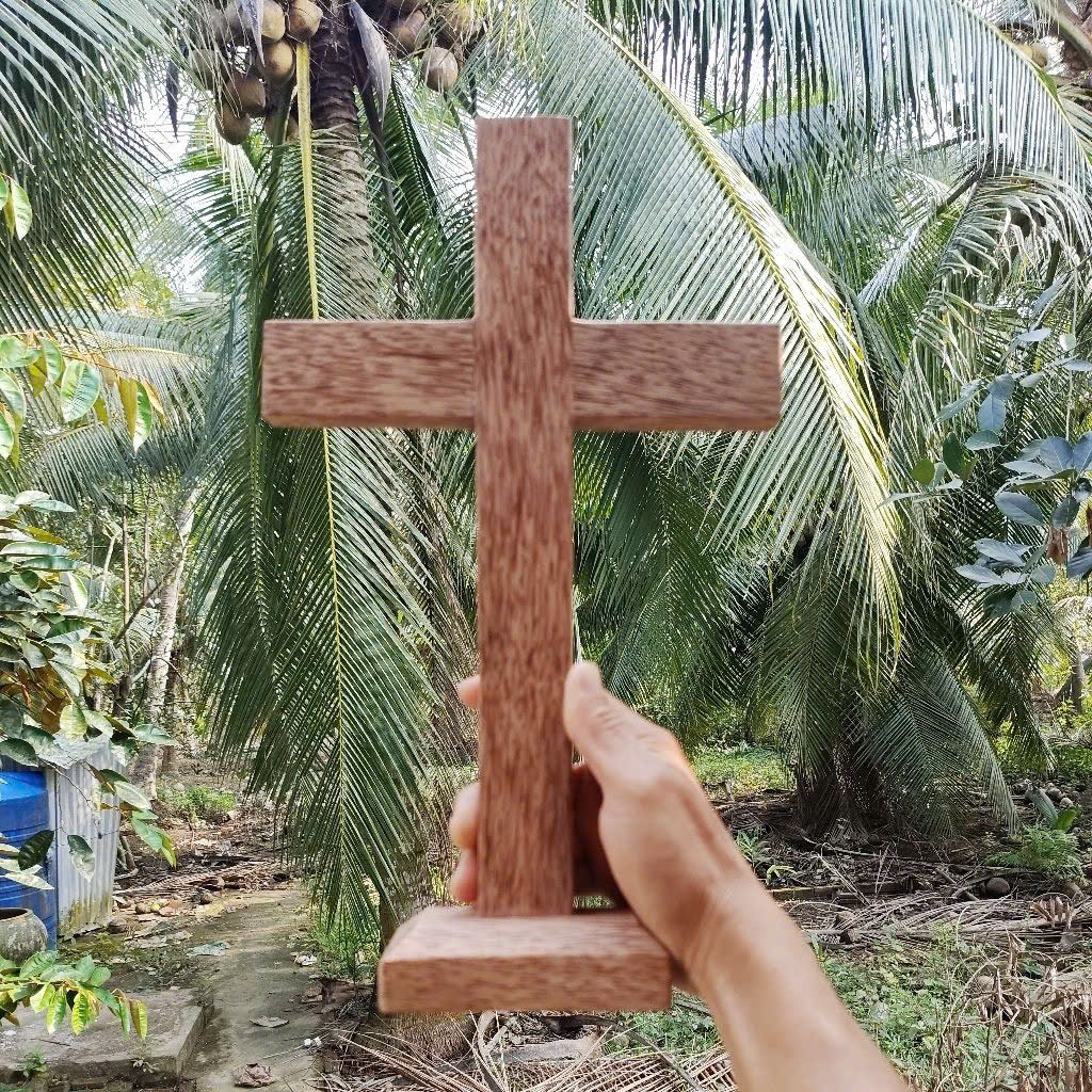 [Gỗ Dừa, gỗ Quao Trắng] Thập tự thánh giá treo tường