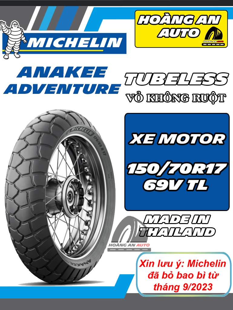 MICHELIN ANAKEE ADVENTURE SIZE 150/70R17 - VỎ KHÔNG RUỘT