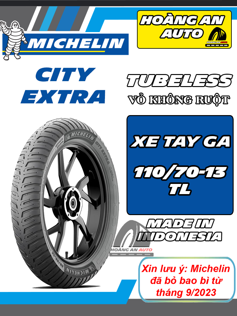 MICHELIN CITY EXTRA 110/70-13 - VỎ KHÔNG RUỘT