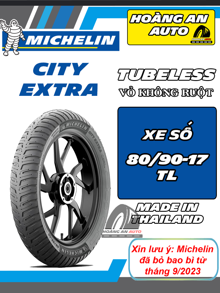 MICHELIN CITY EXTRA 80/90-17 TL - VỎ KHÔNG RUỘT