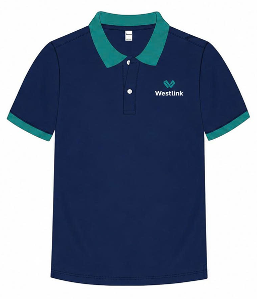 WIS - Navy Short-sleeve polo shirt (Áo Polo ngắn tay màu navy)