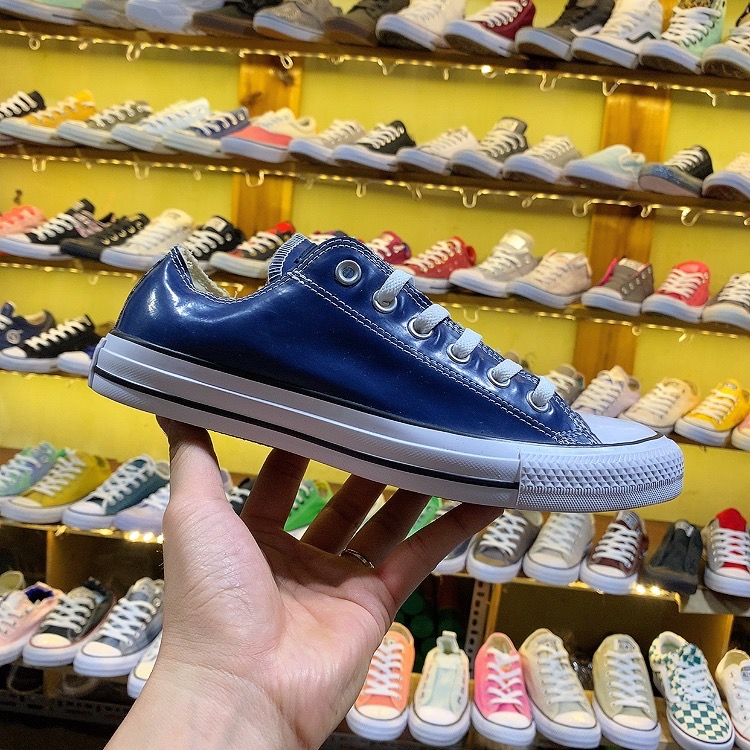 Giày Outlet Converse rubber thấp cổ xanh CTRD003 