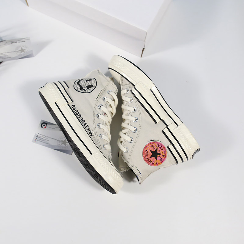 Giày Converse 1970s Hacked Heel Tear Away cao cổ vải vàng CCVV041 Converse 1970s Hacked Heel Tear Away cao cổ vải vàng CCVV041