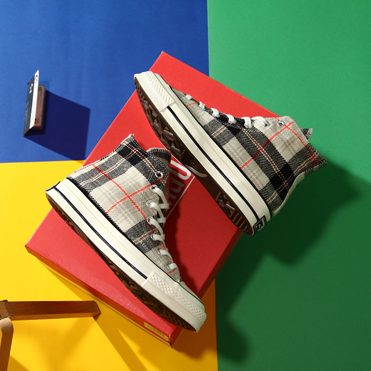 Giày Converse 1970s Plaid cao cổ vải họa tiết CCVH063 