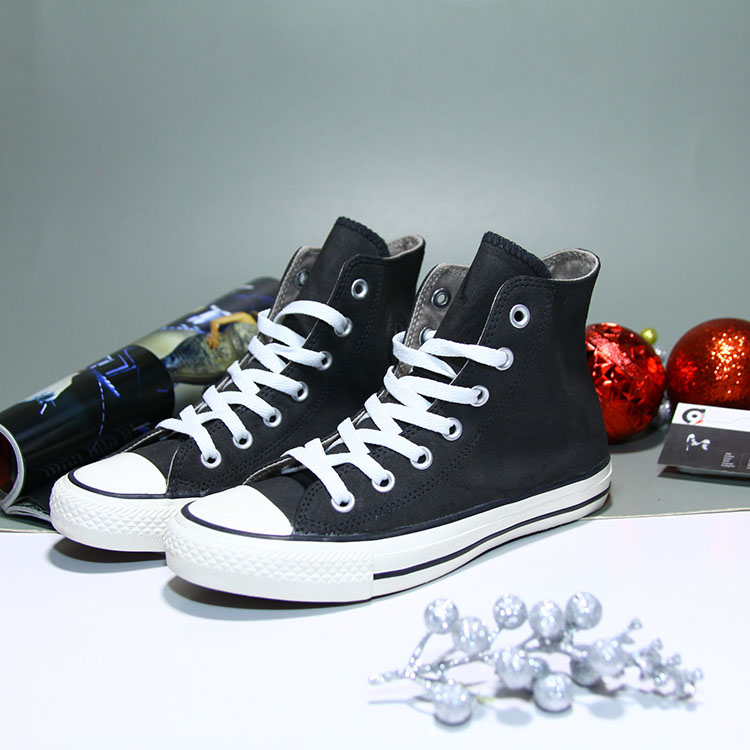 Giày Converse cao cổ da lộn đen CCDD020 