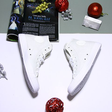 Giày Outlet Converse cao cổ da trắng CCDT005 