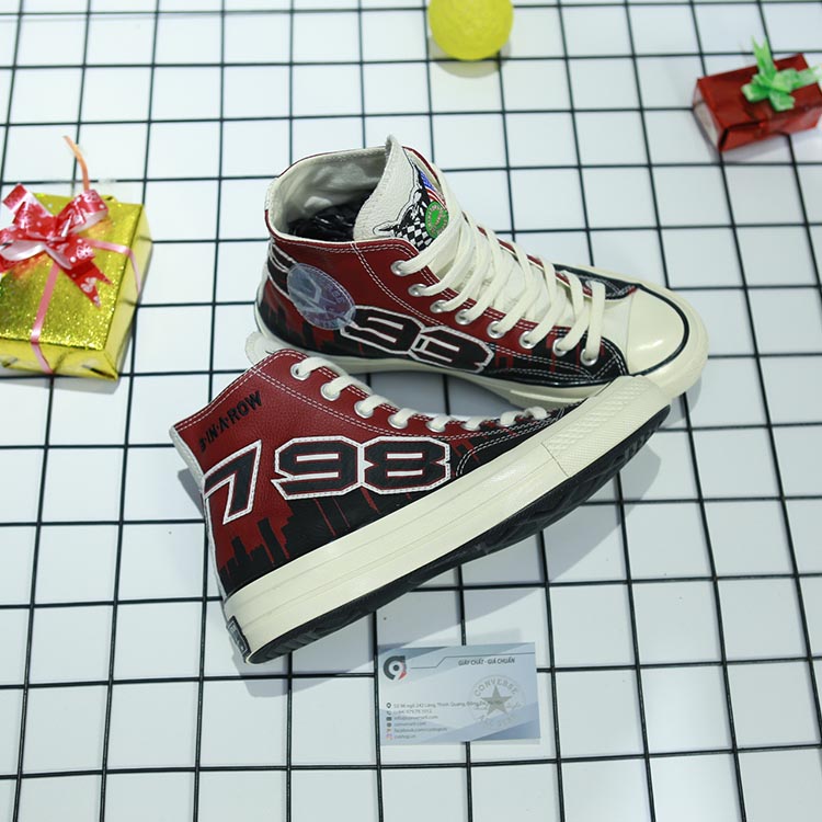 Giày Converse 1970s Chinatown market cao cổ da đỏ đô CCDD031 Converse 1970s Chinatown market