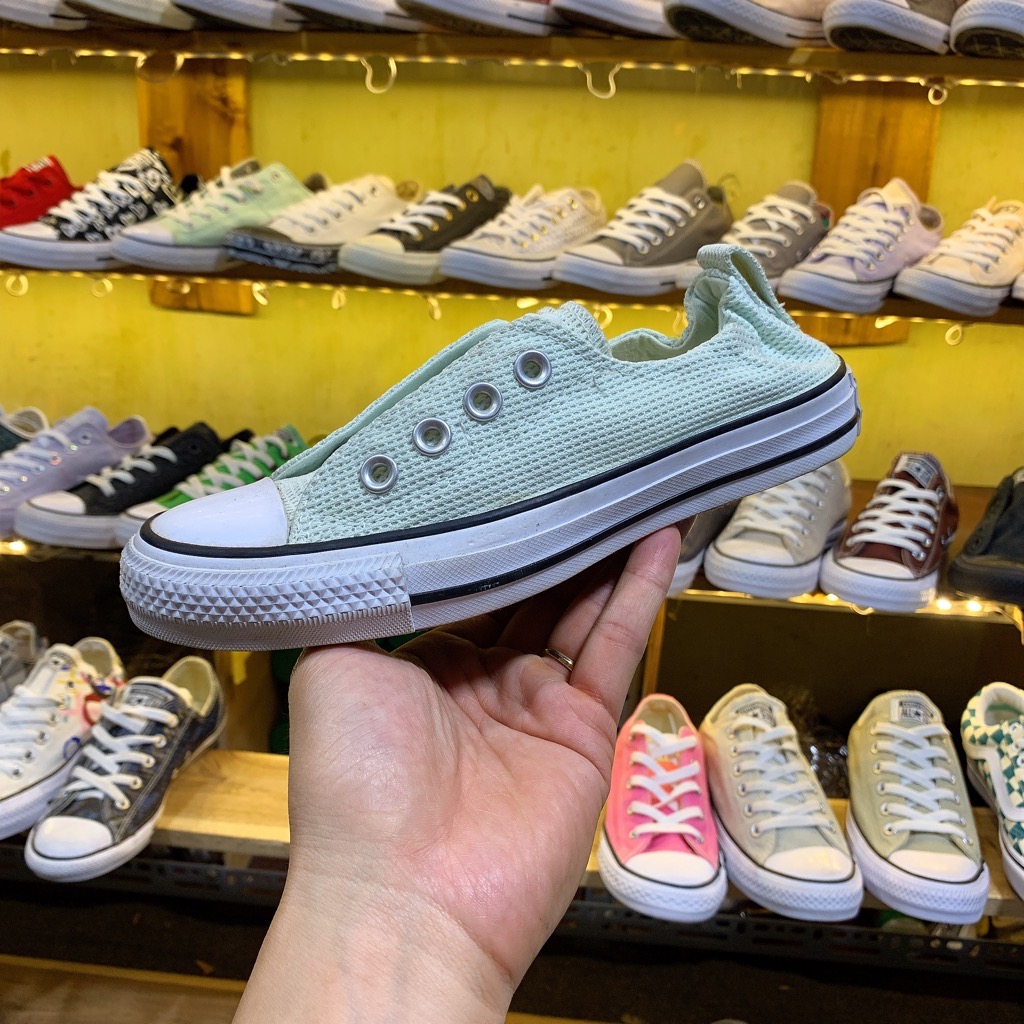 Giày Outlet Converse shoreline thấp cổ vải xanh CTVX096 