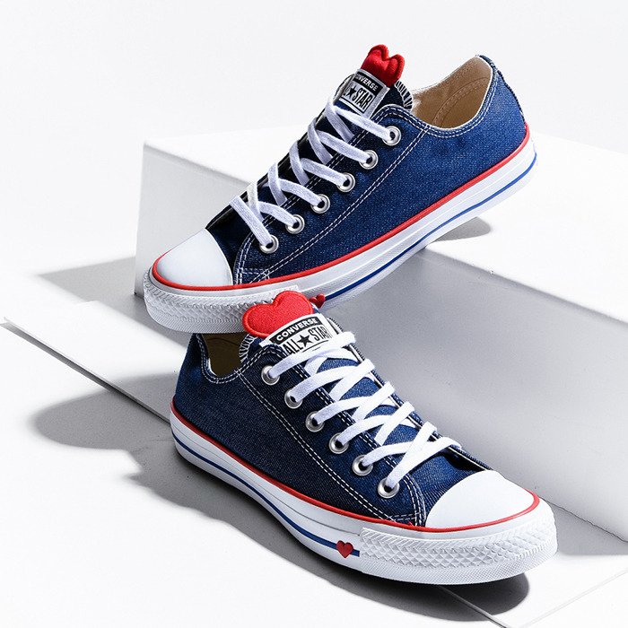Giày Converse denim thấp cổ vải xanh CTVX067 