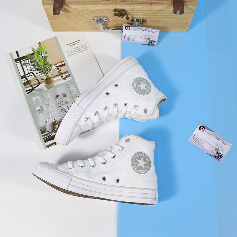 Giày Converse cao cổ vải trắng CCVT081 Converse cao cổ vải trắng CCVT081