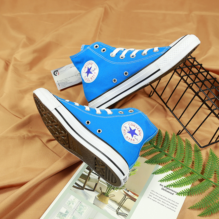 Giày Outlet Converse classic cao cổ vải xanh CCVX042 