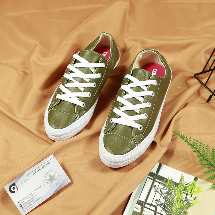 Giày Outlet Converse thấp cổ da xanh CTDX025 Outlet Converse thấp cổ