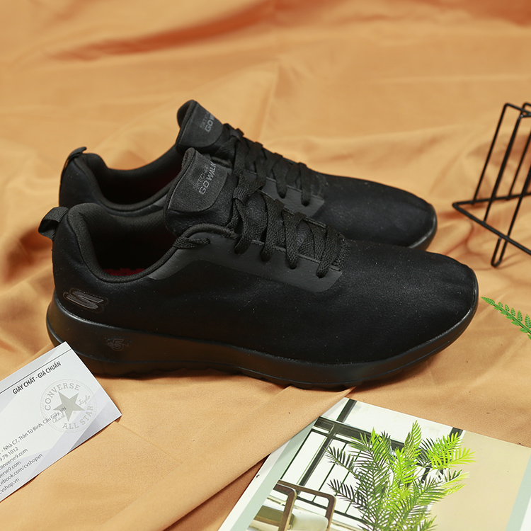 Giày Outlet Skechers thấp cổ da đen STDD006 