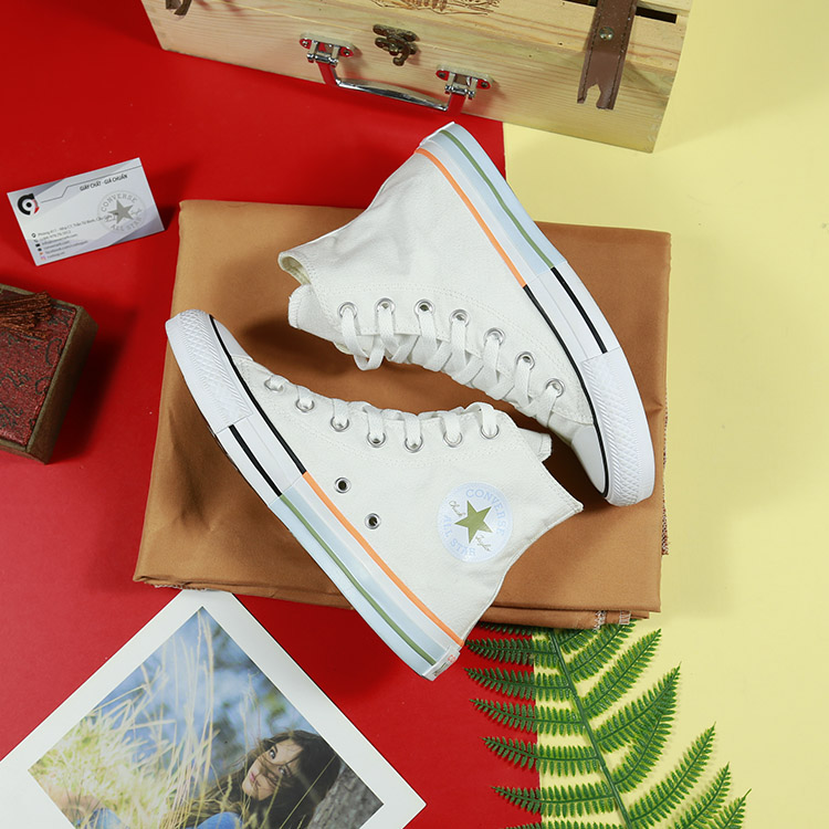 Giày Converse Twisted Summer cao cổ vải trắng CCVT053 