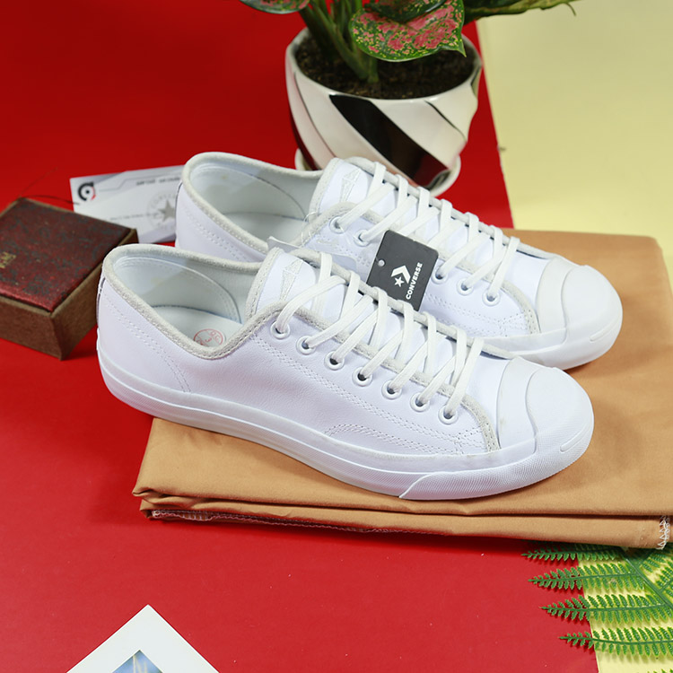 Giày Converse 161637c Jack Purcell Jack Letterman thấp cổ da trắng (ship - store) CTDT030 