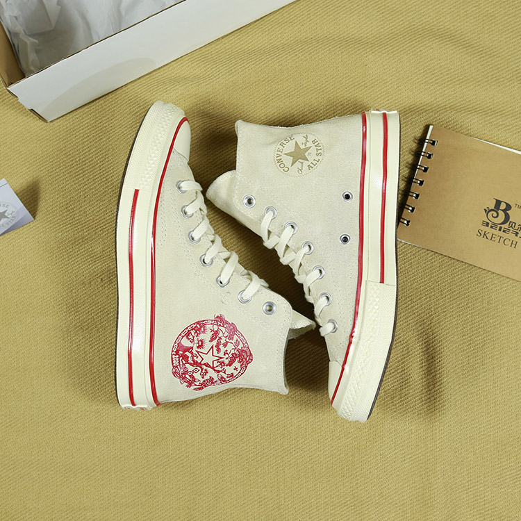 Giày Outlet Converse 1970s cao cổ da lộn vàng CCDV011 