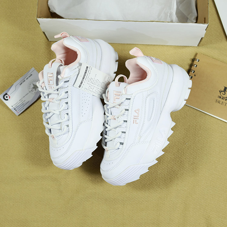 Giày Fila Disruptor thấp cổ da trắng FTDT008 