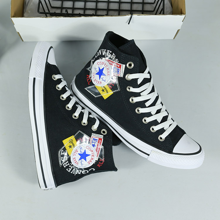 Giày Converse Twisted Classic Logo Play cao cổ vải đen CCVD070 