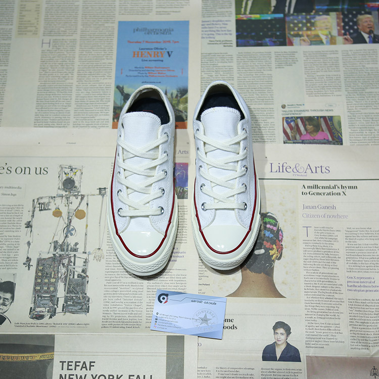 Giày Converse 1970s thấp cổ vải trắng CTVT099 Converse 1970s thấp cổ vải trắng