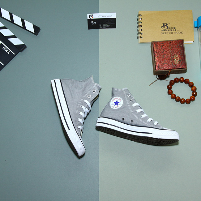 Giày Converse classic cao cổ vải ghi (hai phiên bản) CCVG001 converse-cao-co-vai-ghi-ccvg01