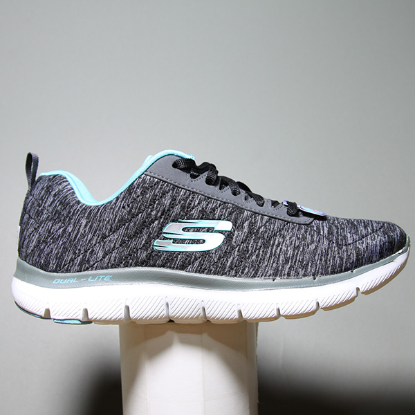 Giày Outlet Skechers women thấp cổ vải đen STVD001 Skechers chính hãng