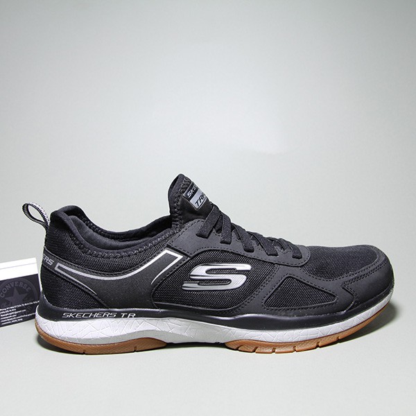 Giày Outlet Skechers Training thấp cổ vải đen STVD010 Skechers Training-stvd10