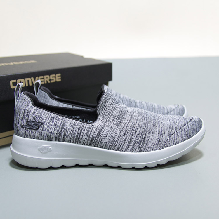 Giày Outlet Skechers slip-on thấp cổ vải ghi  STVG006 w 