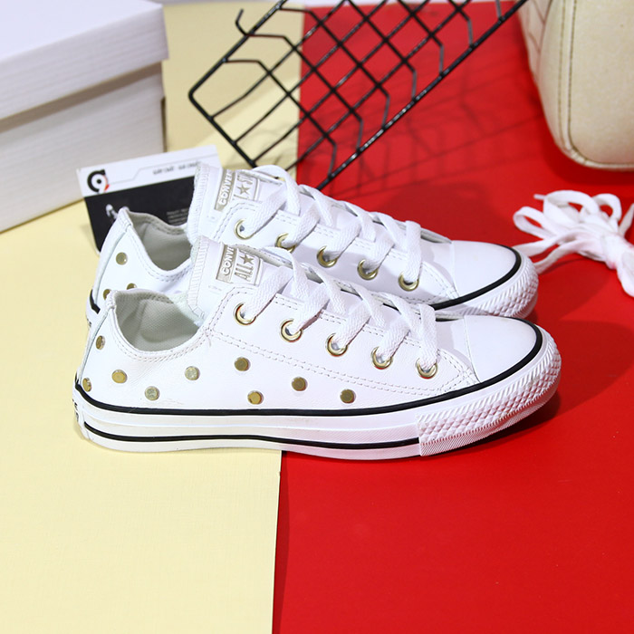 Giày Converse Studs thấp cổ da trắng CTDT025 Converse Studs-ctdt25