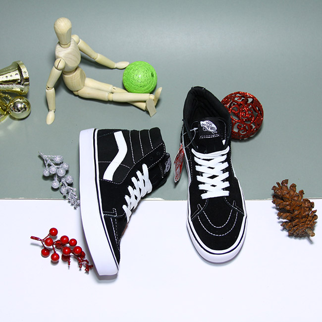 Giày Vans SK8 cao cổ vải đen VCVD003 vans-sk8-cao-co-vai-den-vcvd03