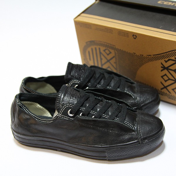 Giày Outlet Converse thấp cổ da dê đen CTDD005 converse-thap-co-da-de-den-ctdd05