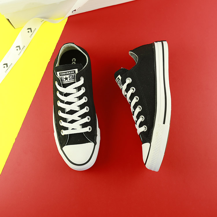 Giày Converse classic thấp cổ vải đen (hai phiên bản) CTVD032 